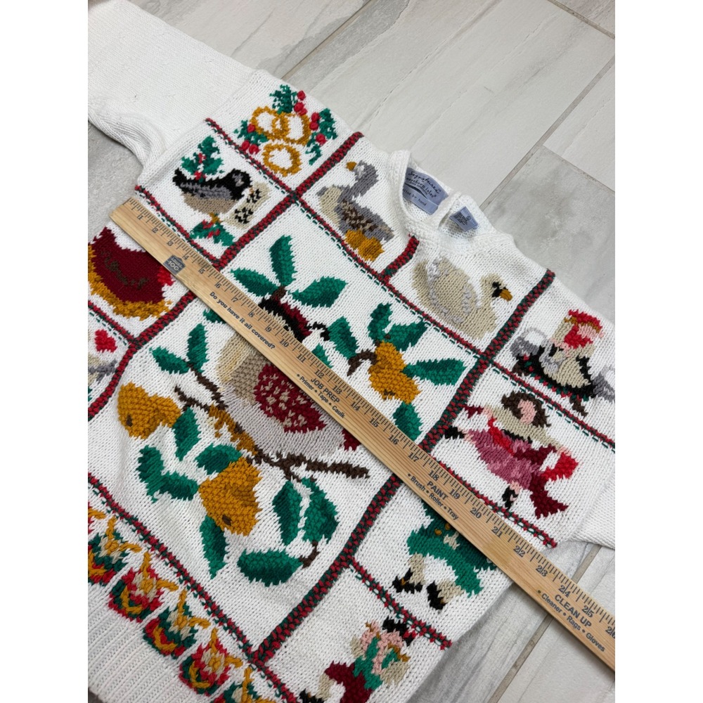 Signatures by Northern Isles Vintage 12 Days of Christmas Hand Knit Sweater XL - Picture 6 of 8